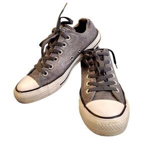 Converse Faded Black Grey Low Canvas Sneakers Women's Size 7